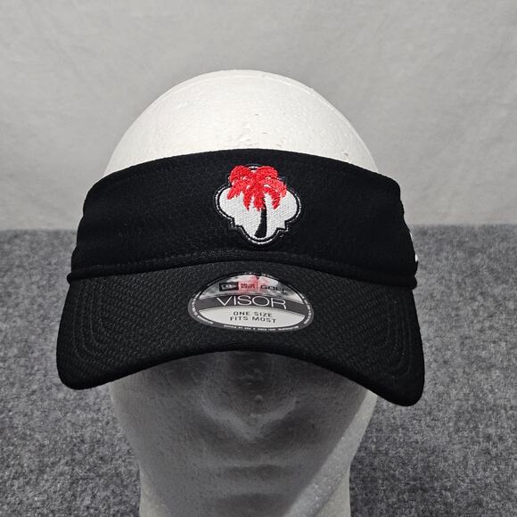 Palm Tree Golf Visor Black New Era‎ Active Performance Headwear One - Picture 1 of 7